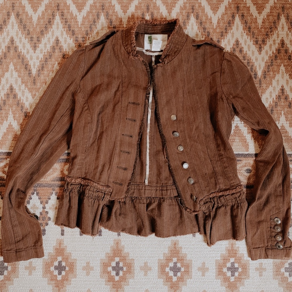 Vintage Urban Outfitters Peplum Ruffle Jacket